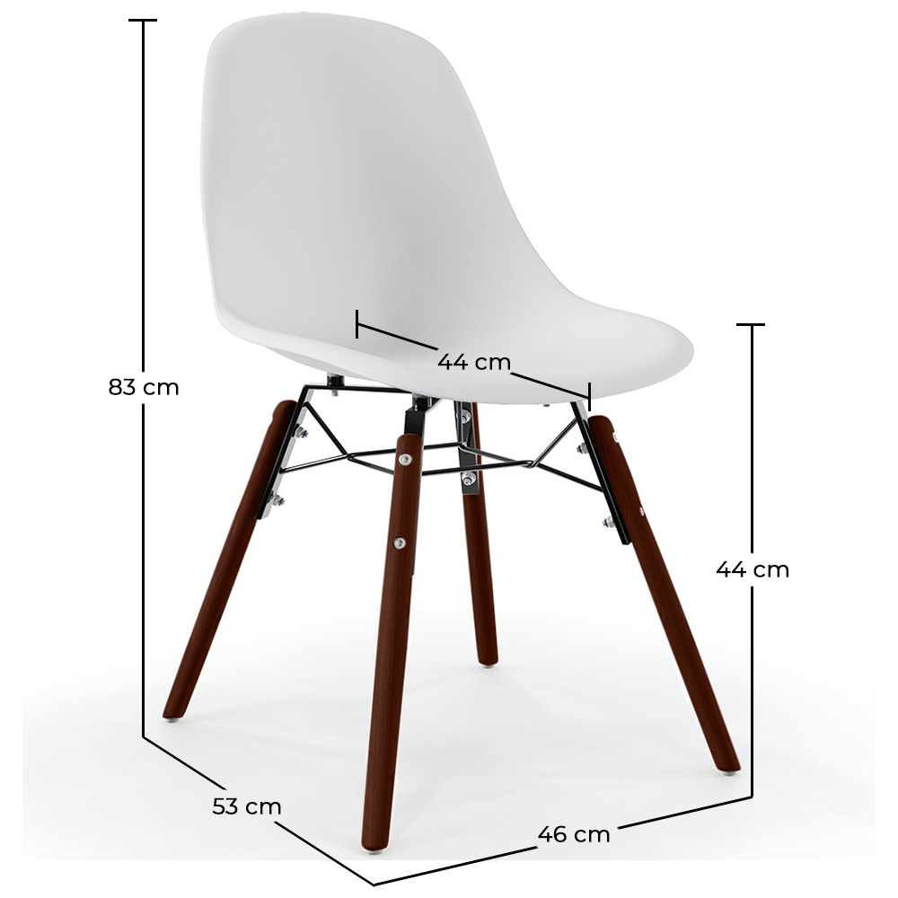 Dining Chairs - Scandinavian Design - Dark Wood Legs - Pack of 2 - Skögur image 10