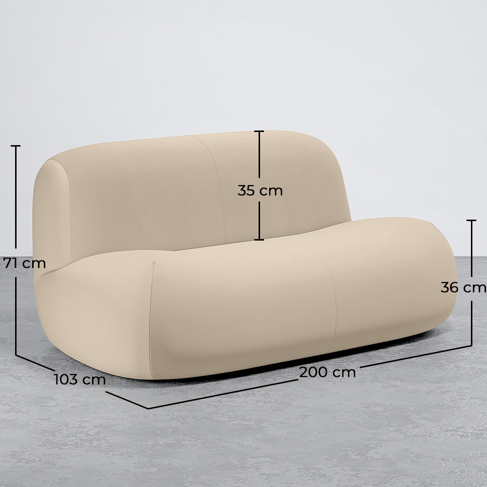 Modern Minimalist Curved Design Velvet Upholstered Sofa - Comfort and Contemporary Style - Büba image 10