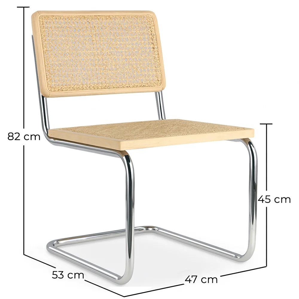 Dining Chair - Vintage Design - Wood and Rattan - New Edition - Bruna image 10