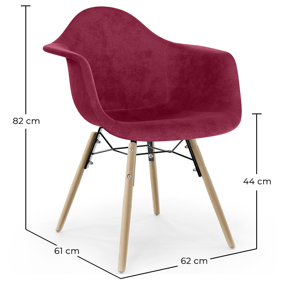 Velvet Dining Chair - Scandinavian Design and Wooden Legs - Nordika image 10