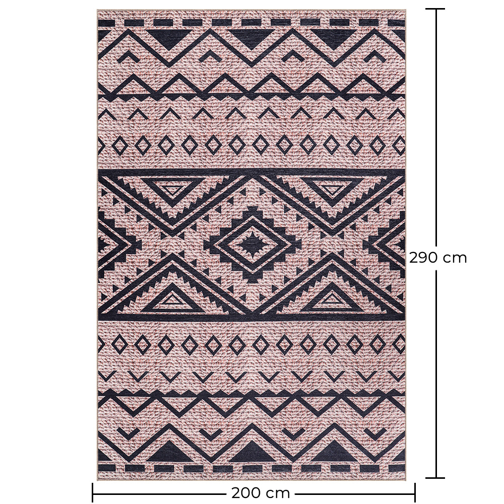 Vintage Geometric Tribal Rug – (290x200 cm) – Cinder