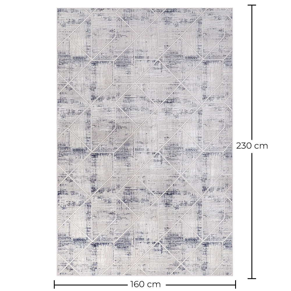 Modern Geometric Carpet – (160x230 cm) – Carmine image 10