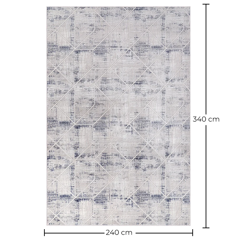 Modern Geometric Carpet – (240x340 cm) – Carmine image 10