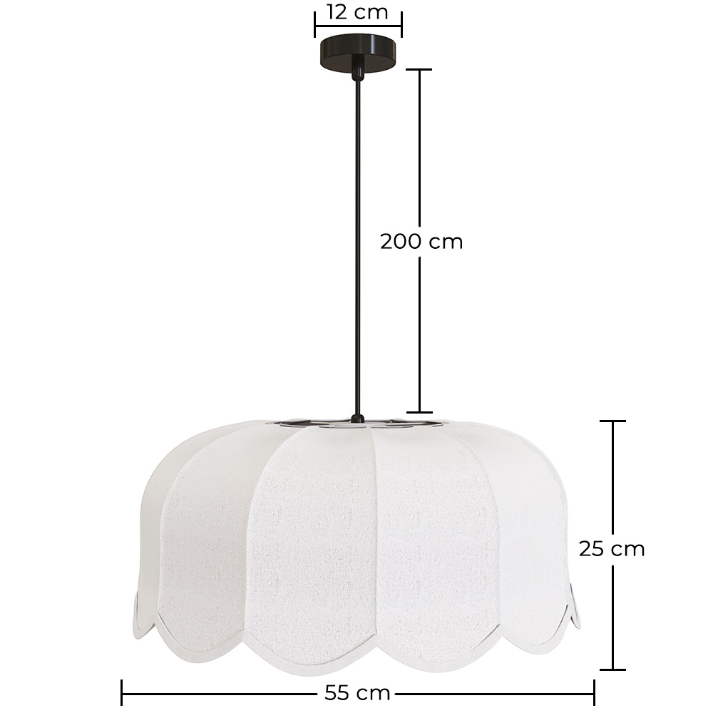 Pendant lamp Beige linen – Natural and timeless style – Deral image 10