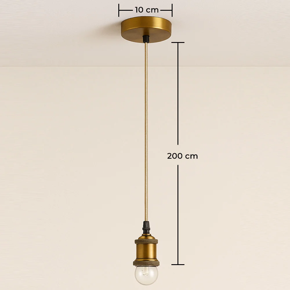 Pendant Lamp Cable in Aged Gold with Adjustable Height - Berrey image 10