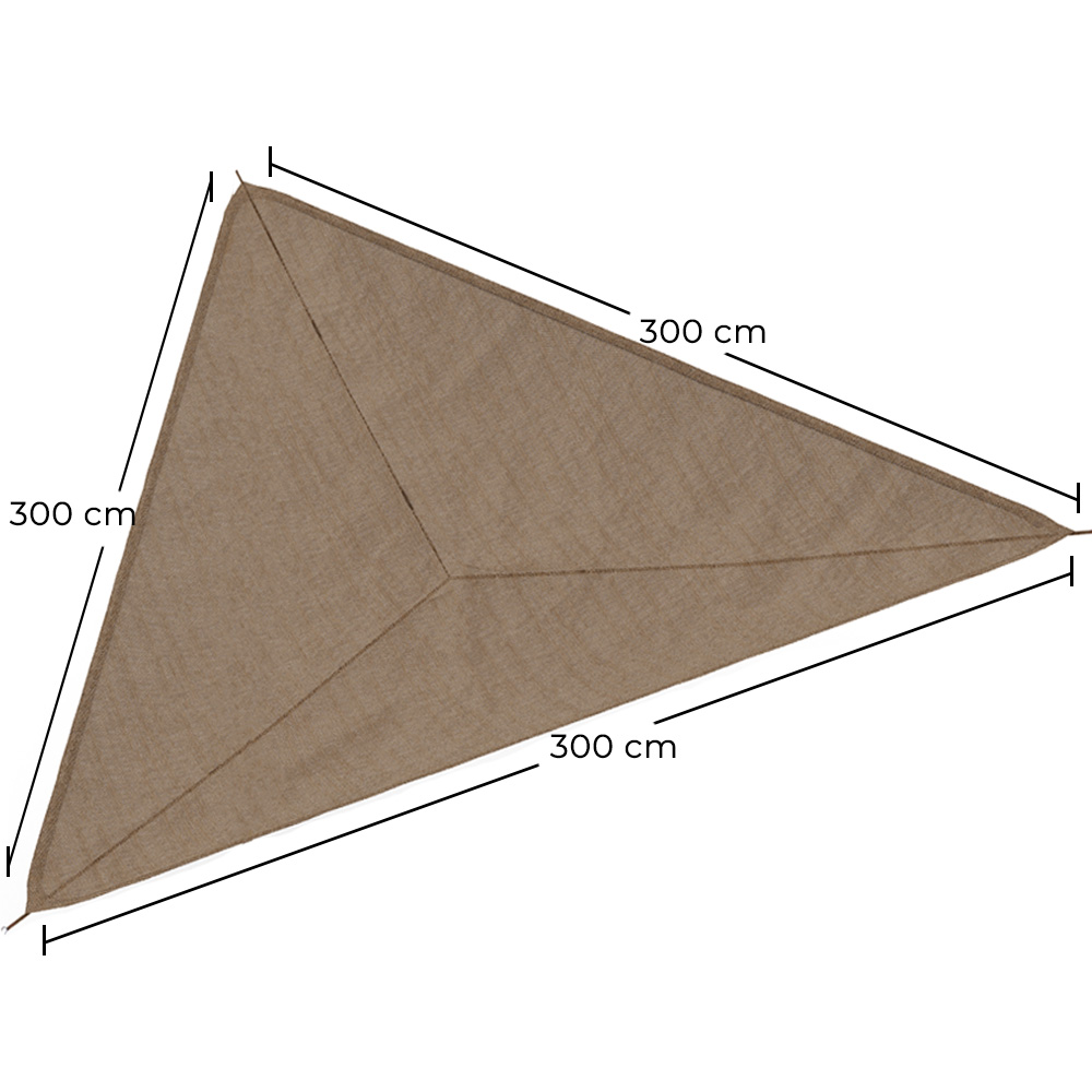 Coconut fiber awning 3x3x3M - 100 % Natural shade sail image 10