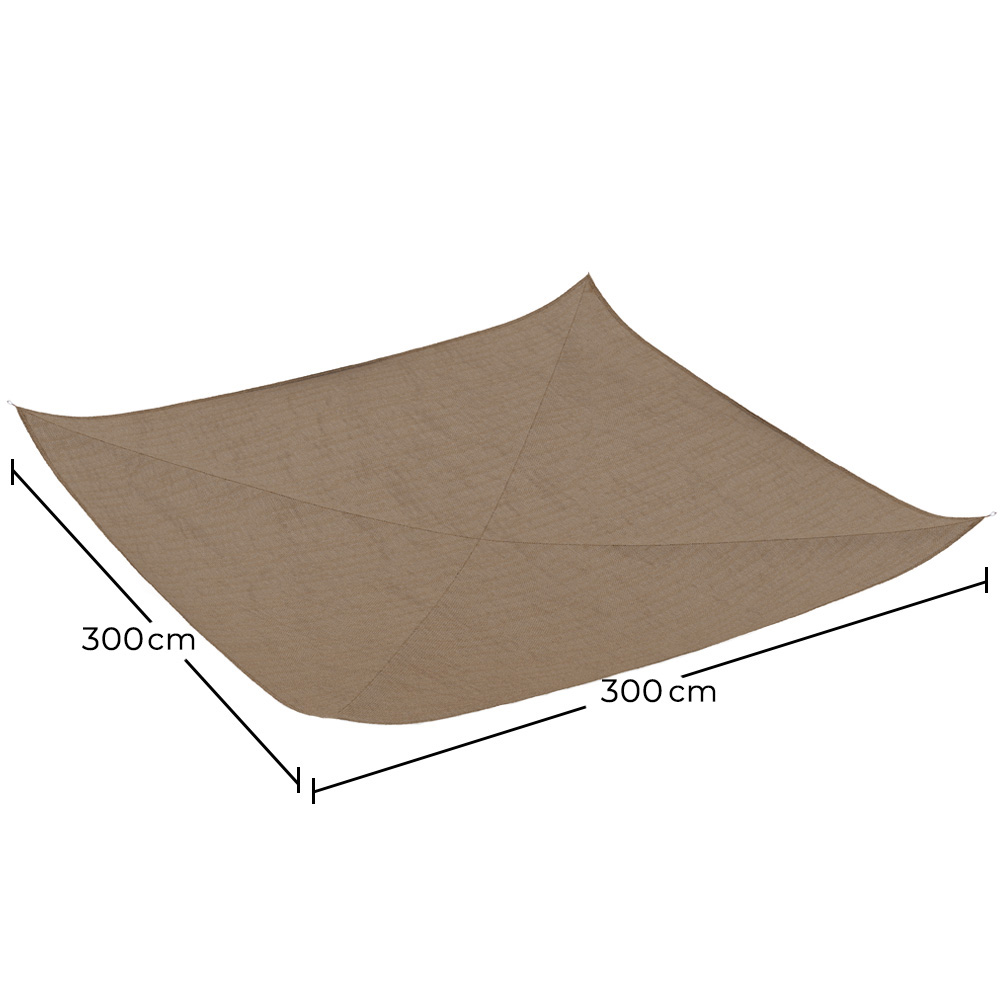Auvent en fibre de coco 3x3M - Voile d'ombrage 100 % naturel