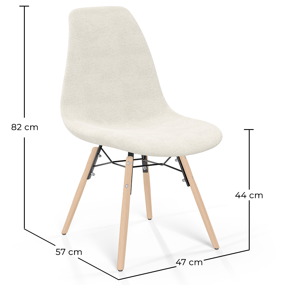 Dining chair Scandinavian upholstered in bouclé – Dining or desk - Skögur image 10