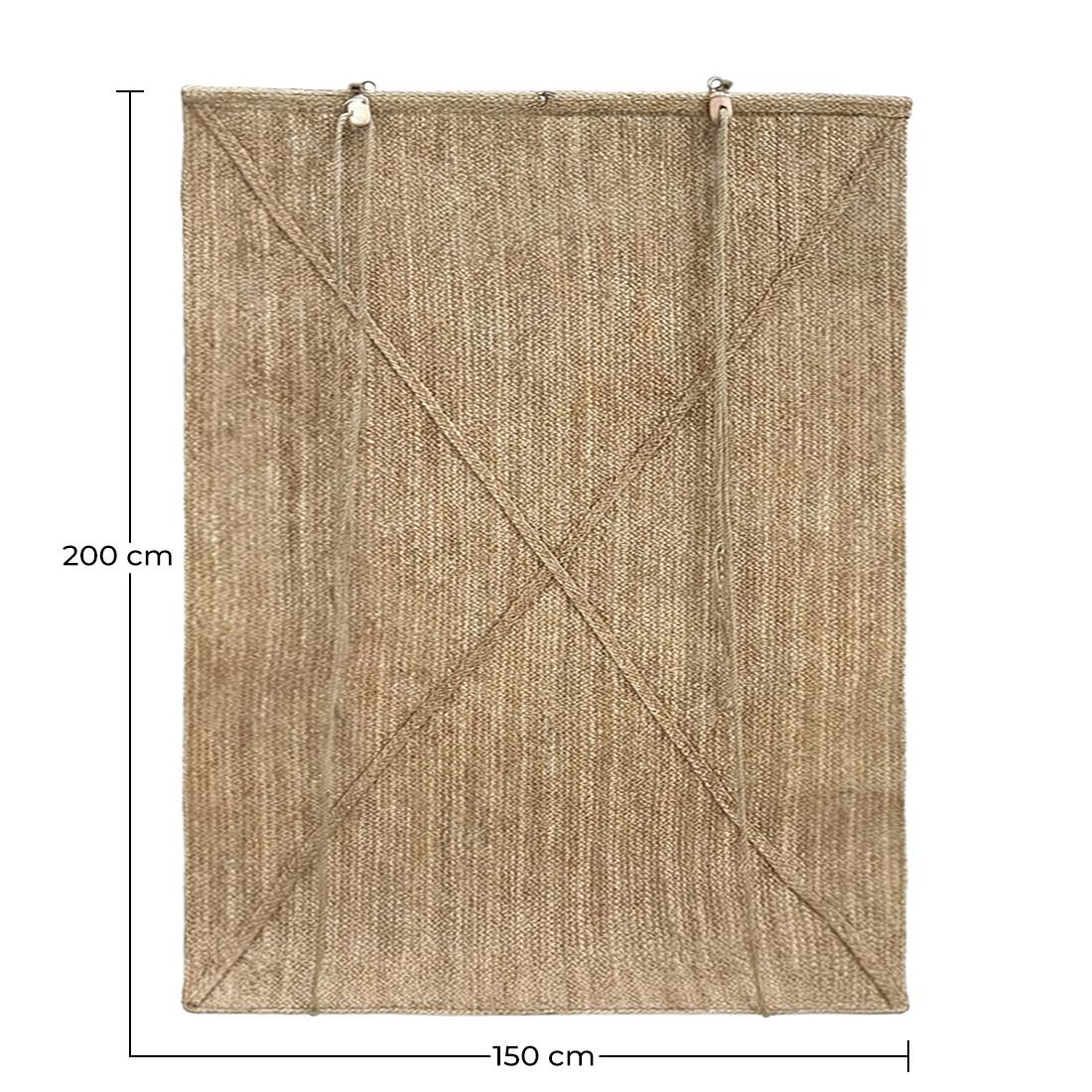 Store enrouleur extérieur 200x150 cm – Rideau en herbe marine – Protection solaire & intimité