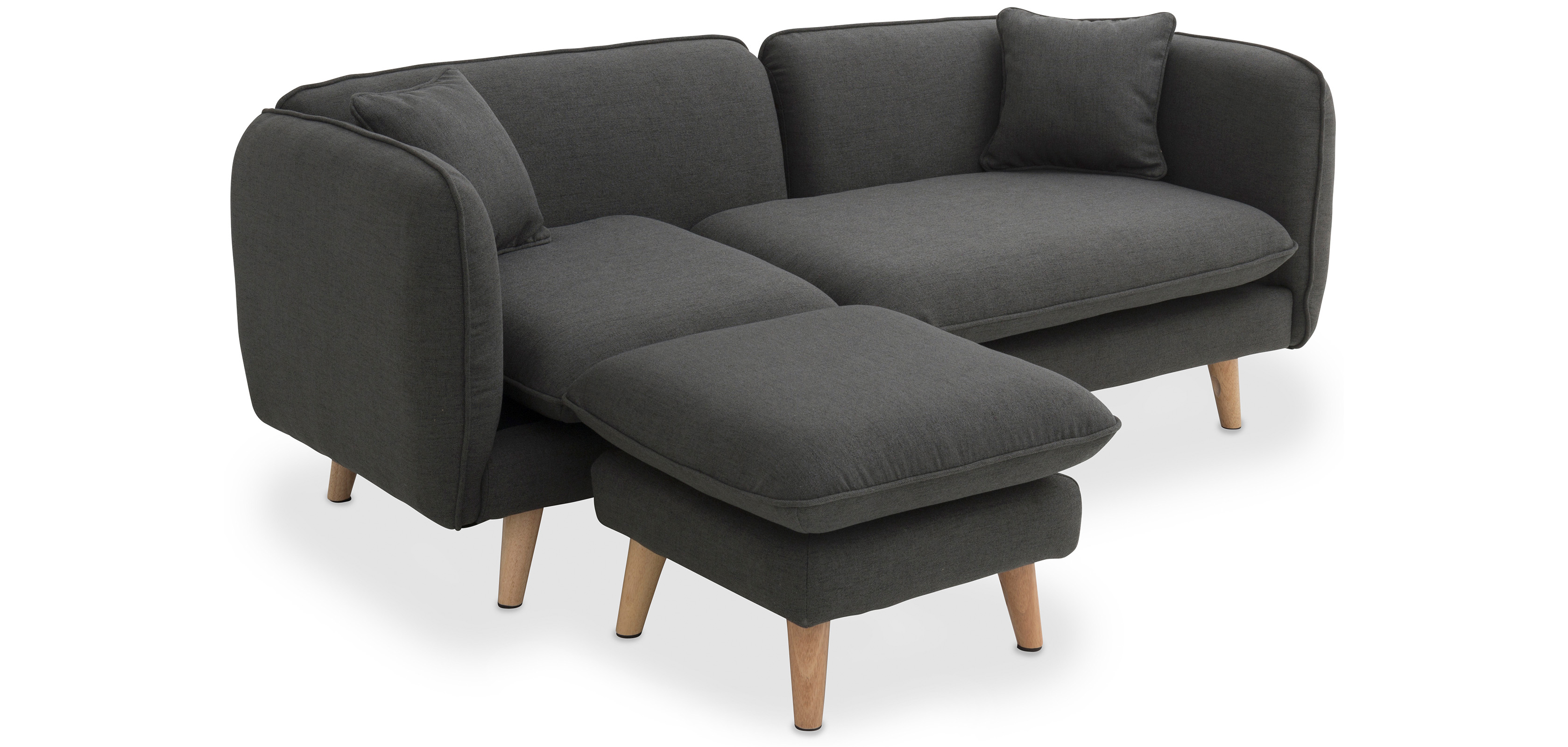 Buy Scandinavian style corner sofa Eider Dark grey 58759 in the UK