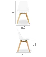 Set of 2 Denisse Scandinavian design chair with cushion - Matt image 10