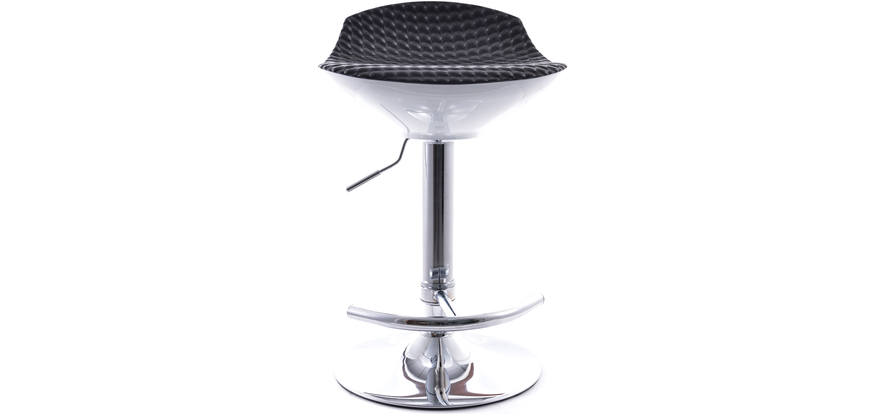 Swivel Chromed Metal Cap Bar Stool Height Adjustable