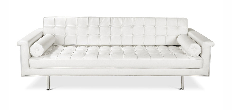 Design Sofa Ludwig Style Mies Van Der Rohe 3 Seats Fabric