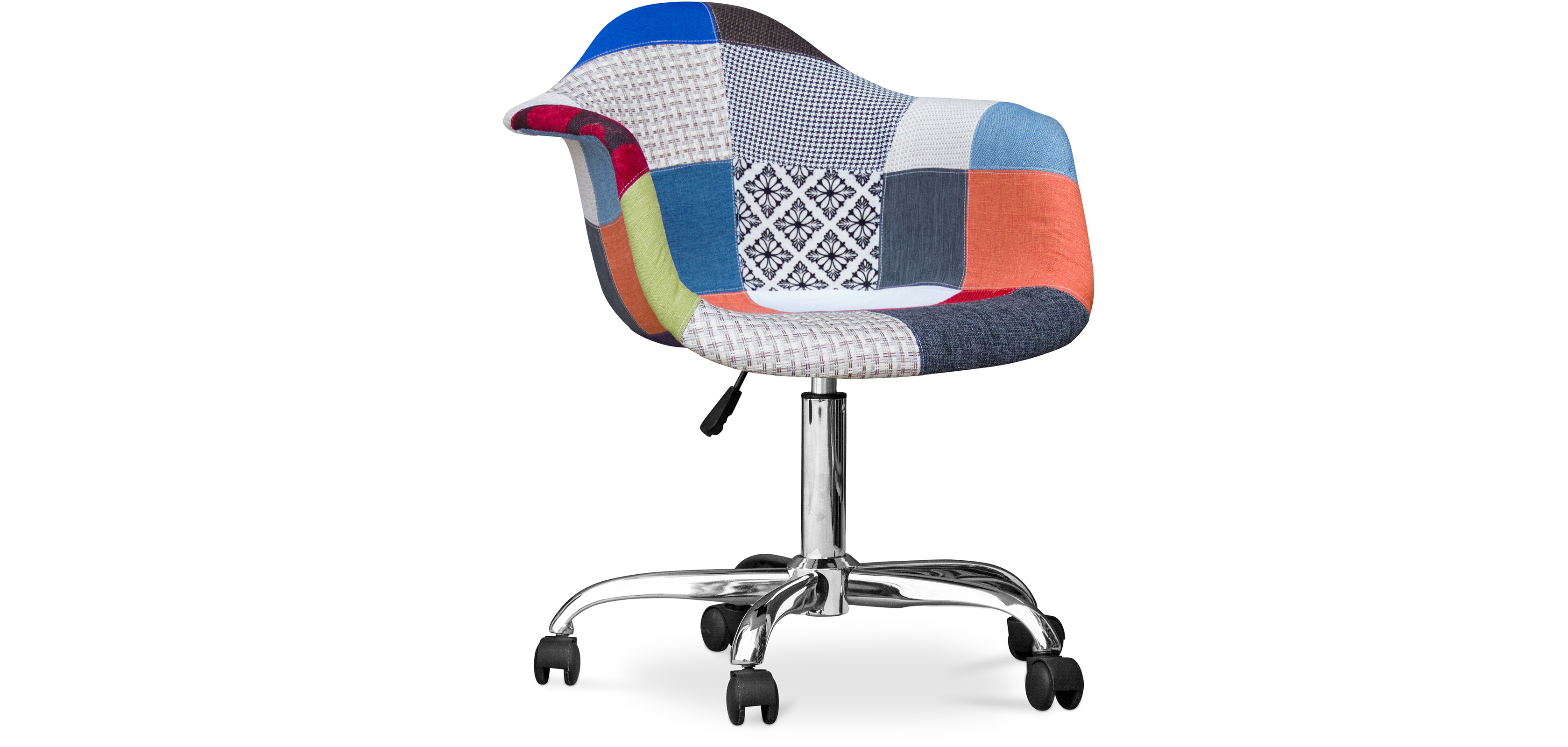 Buy Office Chair with Armrests Desk Chair with Wheels Upholstered in Patchwork Pixi