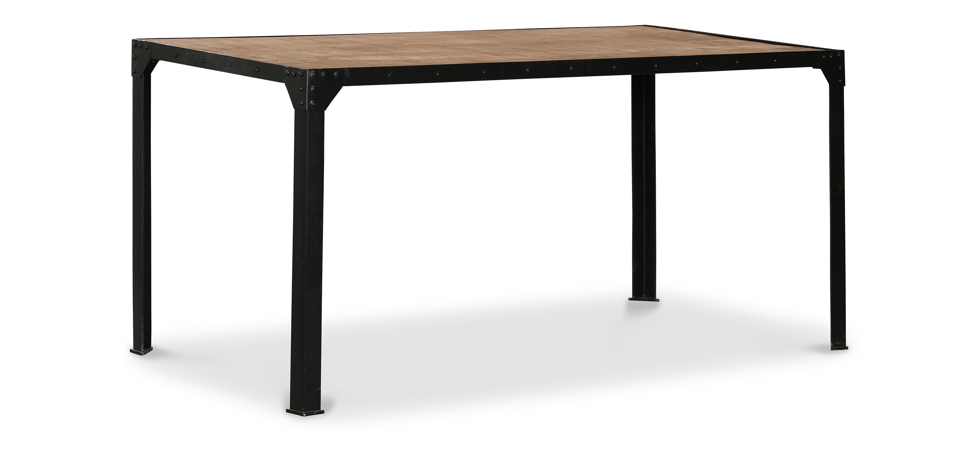 Buy Vintage industrial dining table wood and steel Natural wood 27770