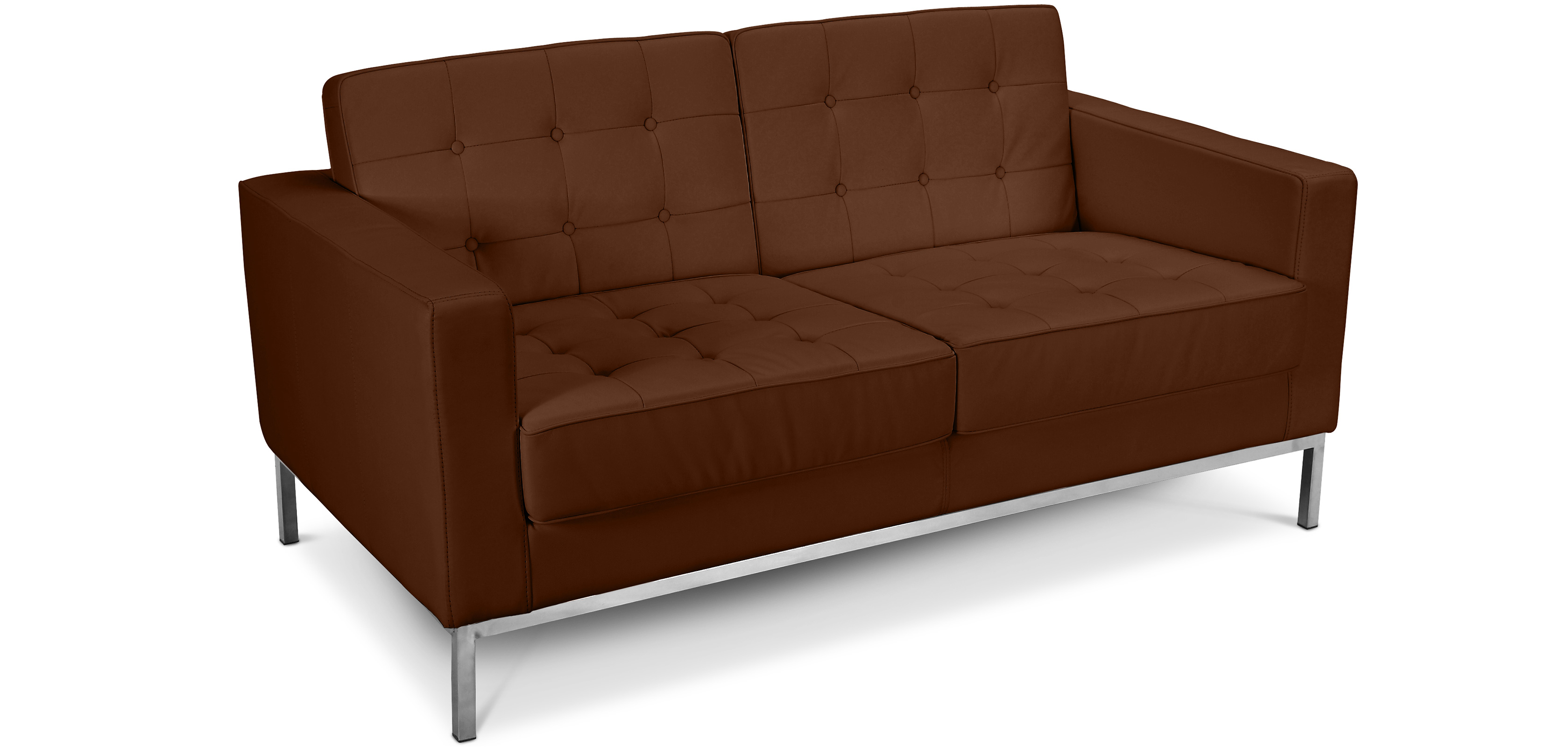 knoll style leather sofa