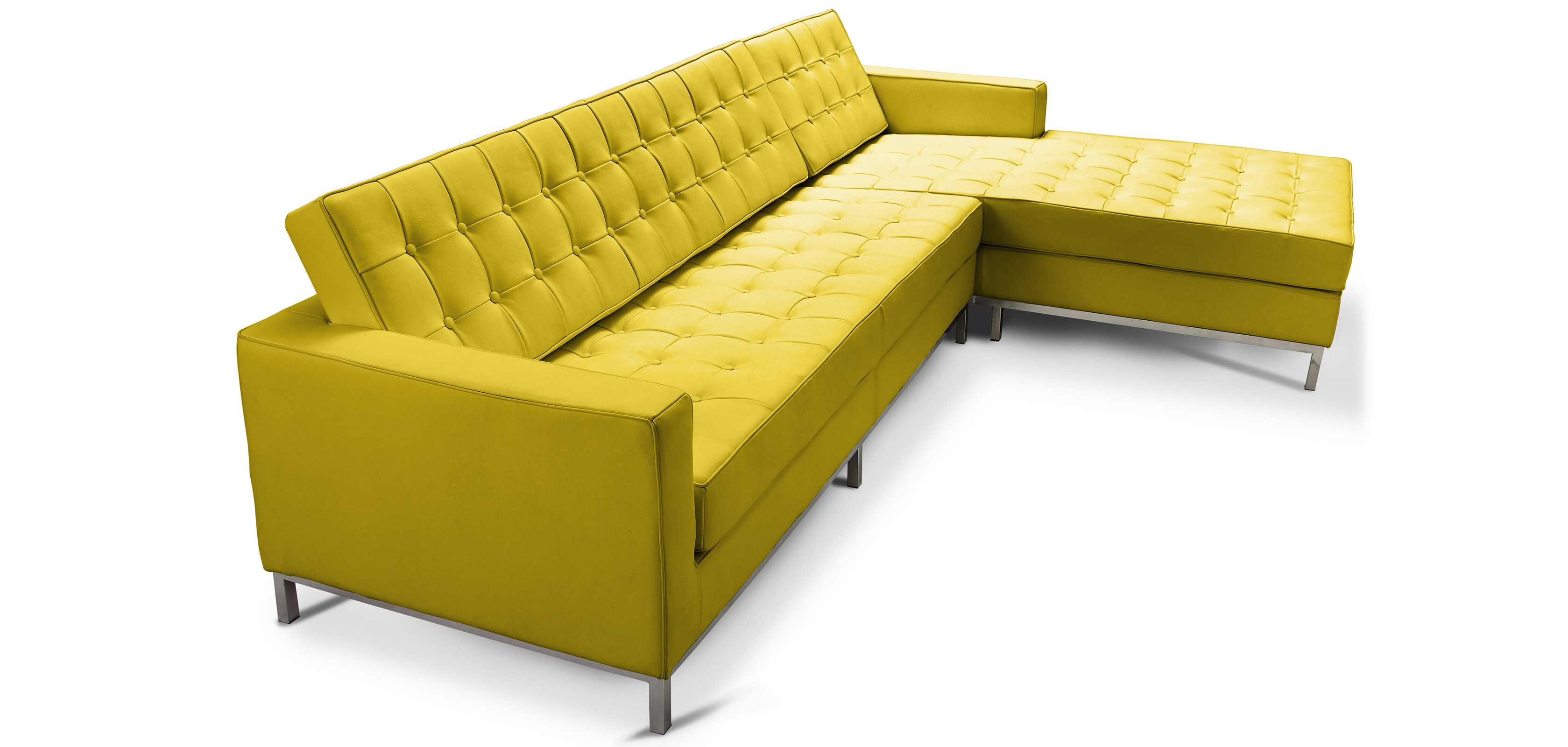 Buy Design Corner Sofa Florence Knoll style Right Angle Faux