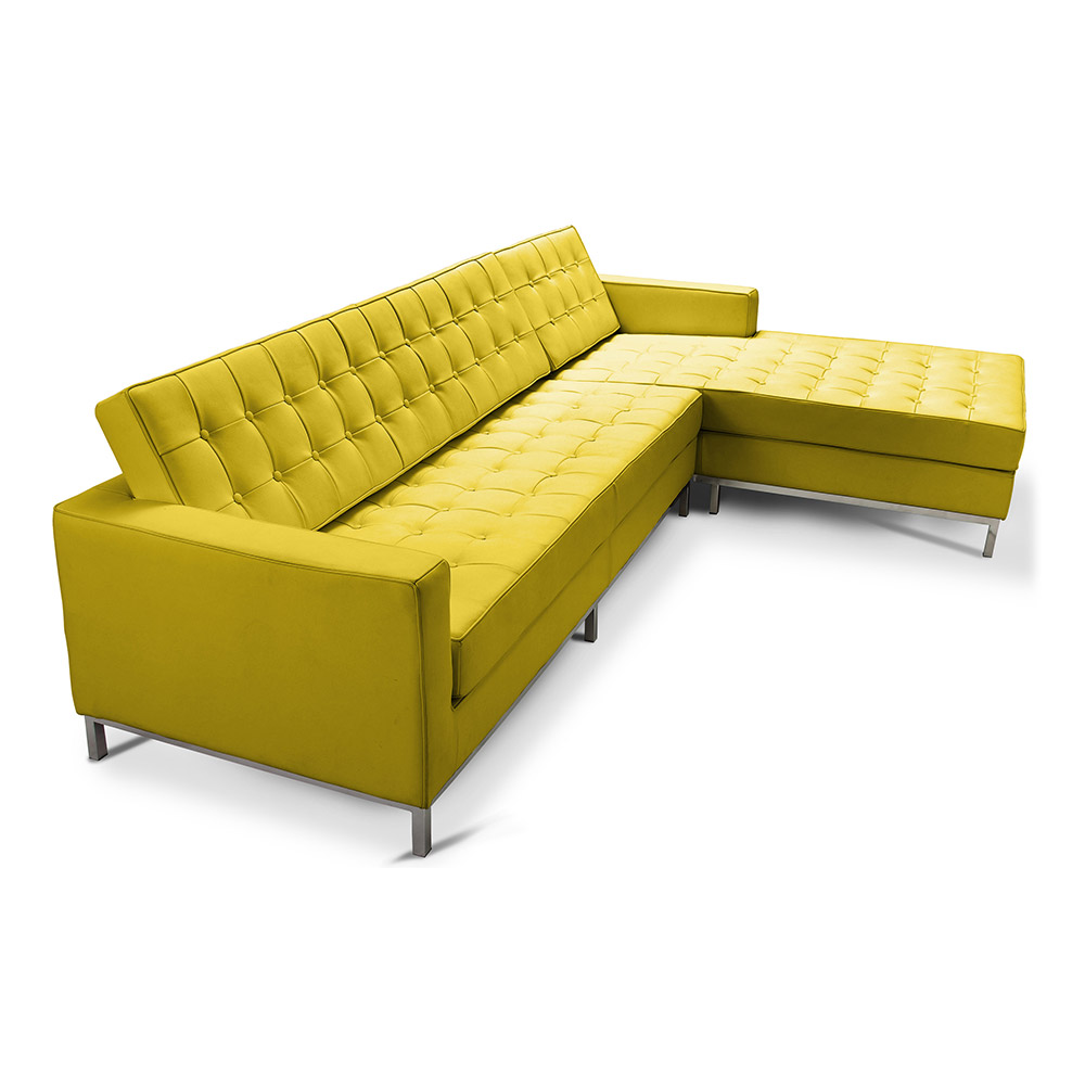 Buy Design Corner Sofa Florence Knoll style Right Angle Faux