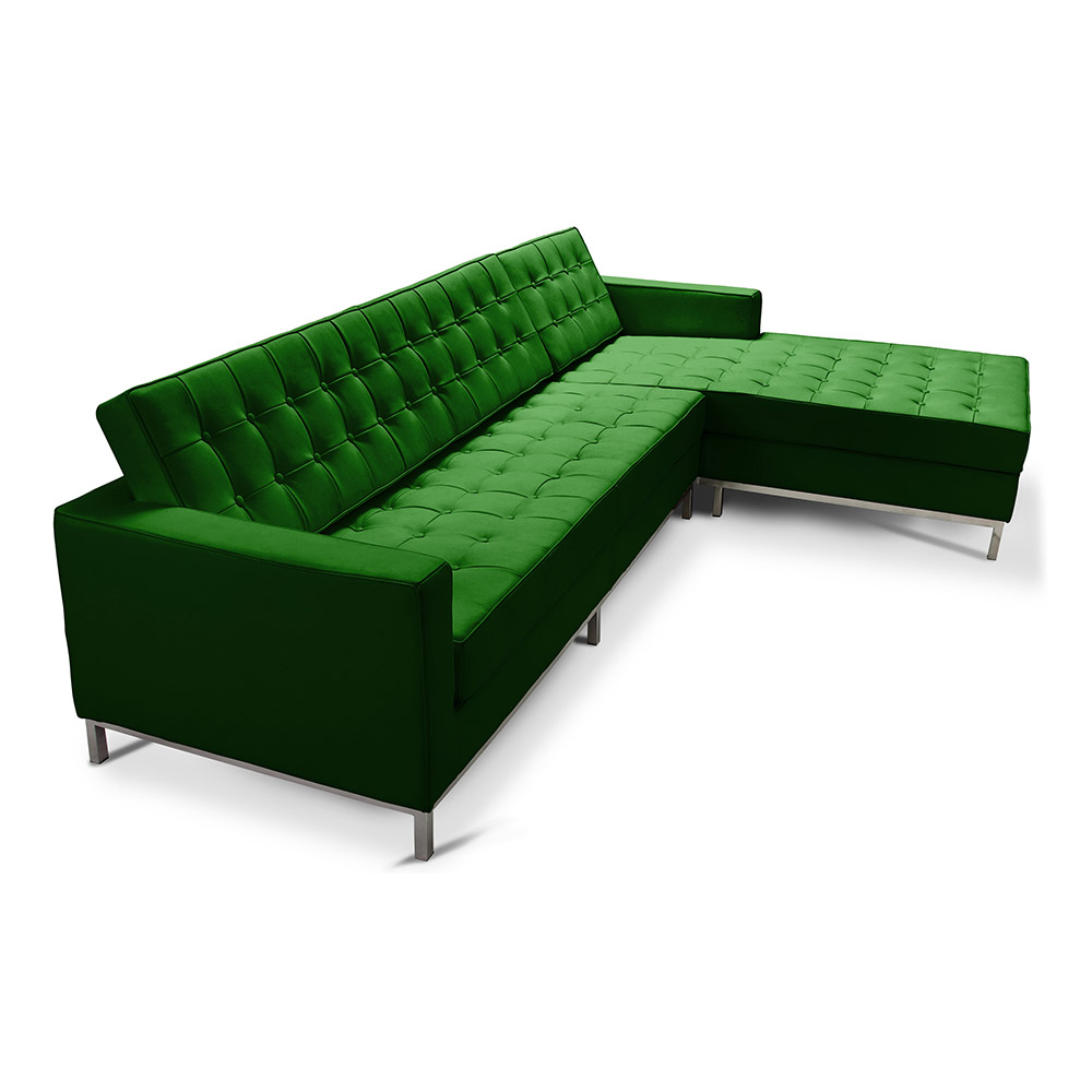 Buy Design Corner Sofa Florence Knoll style Right Angle Faux