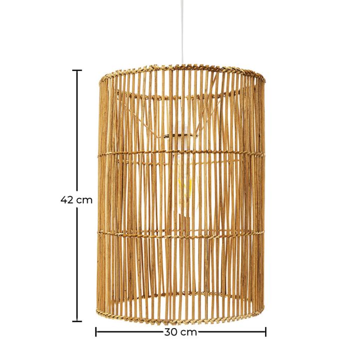 Cylindrical rattan sale floor lamp