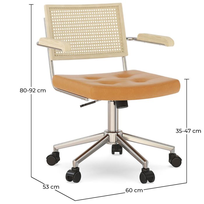 Rattan Office Chair Swivel Goner