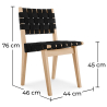 Buy 668 M Side Chair  - Wood Black 16457 with a guarantee