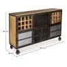 Wine Cabinet with Wheels - Industrial Design - Avara image 7