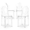 Pack of 4 Dining Chairs Transparent - Victoria Queen image 7
