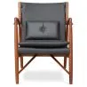 
Wooden Armchair with Armrests - Upholstered in Leather - Annua image 7