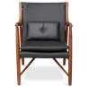 Buy 
Wooden Armchair with Armrests - Upholstered in Leather - Annua Black 58424 - prices