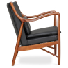 Buy 
Wooden Armchair with Armrests - Upholstered in Leather - Annua Black 58424 Home delivery