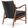 Buy 
Wooden Armchair with Armrests - Upholstered in Leather - Annua Black 58424 with a guarantee