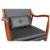 Buy 
Wooden Armchair with Armrests - Upholstered in Leather - Annua Black 58424 at Privatefloor