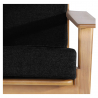 Buy Wooden Armchair with Armrests - Upholstered in Cashmere - Bansy Black 16772 with a guarantee