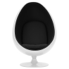 Buy Egg Design Armchair - Upholstered in Fabric - Eny Black 13192 - in the EU