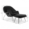 Buy Designer Armchair with Footrest - Upholstered in Fabric - Womb Black 16503 Home delivery