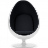 Buy Egg-shaped designer armchair - Faux leather upholstery - Eny Black 13193 - in the EU