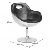 Buy Tulip Aviator Armchair - Premium Leather Black 25623 - prices