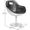 Buy Armchair with Armrests - Aviator Style - Leather - Tulip Black 25623 - in the EU