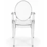 Pack of 4 Dining Chairs - Transparent - Design with Armrests - Arthur image 7
