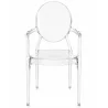 Pack of 4 Dining Chairs - Transparent - Design with Armrests - Arthur image 7