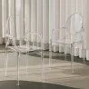 Pack of 4 Dining Chairs - Transparent - Design with Armrests - Arthur image 7