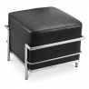 Buy Square footrest - Leather upholstered - Kart Black 55761 - prices