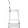 Bar Stool with Backrest - Transparent Design - 65cm - Victoria Queen image 7