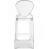 Bar Stool with Backrest - Transparent Design - 65cm - Victoria Queen image 7