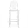 Bar Stool with Backrest - Transparent Design - 65cm - Victoria Queen image 7