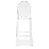 Bar Stool with Backrest - Transparent Design - 65cm - Victoria Queen image 7