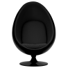 Buy Egg Design Armchair - Upholstered in Faux Leather - Eny Black 44502 - in the EU