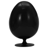 Buy Egg Design Armchair - Upholstered in Faux Leather - Eny Black 44502 in the Europe