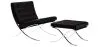 Designer Armchair with Footrest - Upholstered in Faux Leather - Town image 7